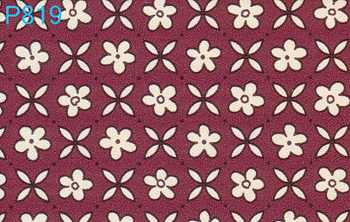 BH819 - Prepasted Wallpaper, 3 Pieces: Burgundy Flowers