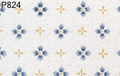 BH824 - Prepasted Wallpaper, 3 Pieces: Blue Blossom
