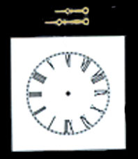 BLD149 - 7-3/4 Square Roman Clock Face with Hands