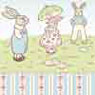 BP1ED112 - Wallpaper, 6pc: Bunny Parade