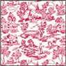 BP1FR102 - Wallpaper, 6pc: Campagne Toile Red