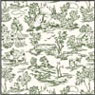 BP1FR103 - Wallpaper, 6pc: Campagne Toile Green