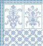 BP1KT603B - Wallpaper, 6pc: Leslie Blue
