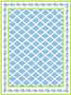BPFC102 - Floorcloth: Blue Petals