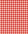 BPQGG102 - 1/4In Scale Wallpaper, 6pc: Gingham, Red