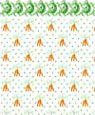 BPQKT107 - 1/4In Scale Wallpaper, 6pc: Peas And Carrots