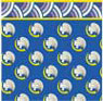 BPHCN101B - 1/2In Scale Wallpaper, 6pc: Imari Fan, Blue