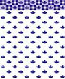 BPQKT108B - 1/4In Scale Wallpaper, 6pc: Country Kitchen, Blue
