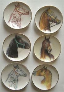 BYBCDD284 - 6 Horse Head Plates