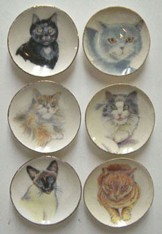 BYBCDD286 - 6 Cat Head Plates