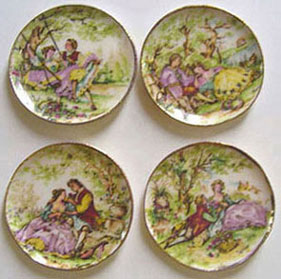 BYBCDD309 - 4 Pastel Romance Platters