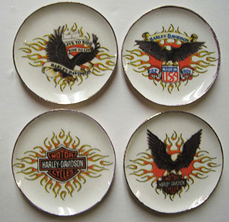 BYBCDD436 - 4 Harley Davidson Platters