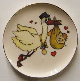 BYBCDD479 - Stork With Baby Platter