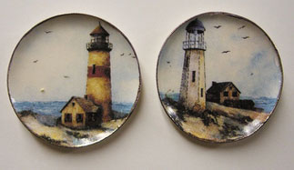 BYBCDD537 - 2 Lighthouse Platters
