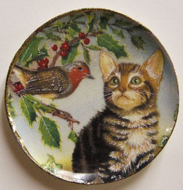 BYBCDD545 - Cat With Bird Platter