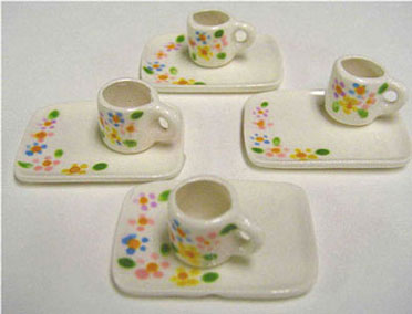 BYBCER59 - 4 Trays With Mugs