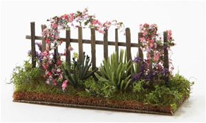 CA0411 - Garden Fence with Pink Flowers