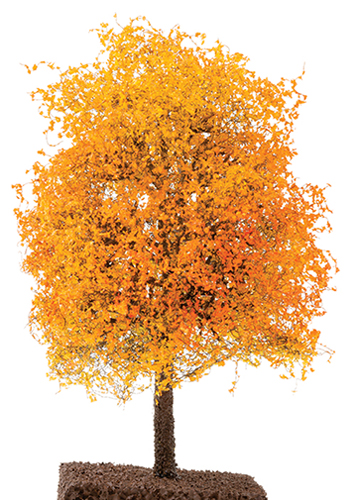 CA1501 - 4&quot; Red/Orange Autumn Tree on Spike