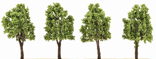 CA6006 - 3 Inch Light Green Tree with Textured Trunk, 4pk