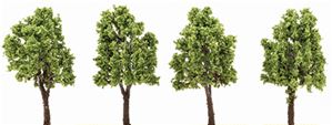 CA6006 - 3 Inch Light Green Tree with Textured Trunk, 4pk