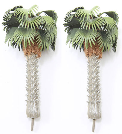 CAPMF - Mediterranean Fan Palm Trees, 3-3/4 Inch Tall, 2Pc