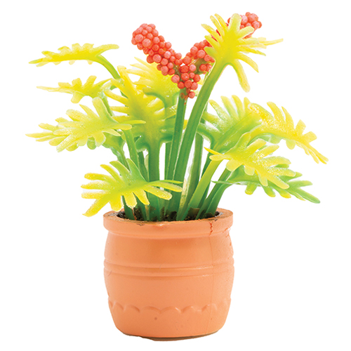 CAPP6 - Plant with Pink Flowers in Terra Cotta Pot  ()