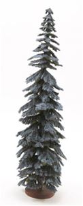 CAST0112 - Spruce Tree on Disc Base, 12 Inch Tall, Blue