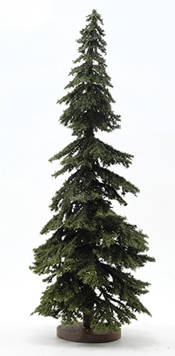 CAST0610 - Spruce Tree on Disc Base, 10 Inch Tall, Green