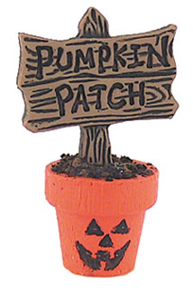 CAR1459PP - Halloween Flower Pot with Pumpkin Patch Sig