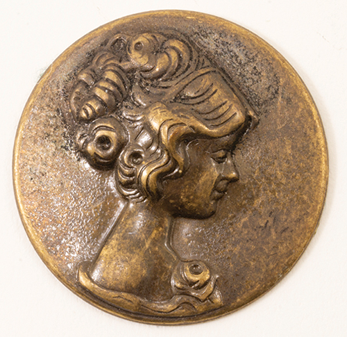 CARA15463 - Victorian Lady Plaque, Bronze Look
