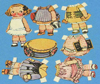 CARS1412 - Dolly Dingle Paper Doll with Clothes, 1-1/2 Inch H
