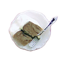 CAR0089 - Cake On Plate with Fork Astd