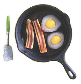 CAR0849 - Bacon &amp; Eggs with Pan &amp; Spatula