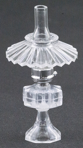 CB075C - Small Oil Lamp with Shade, Clear