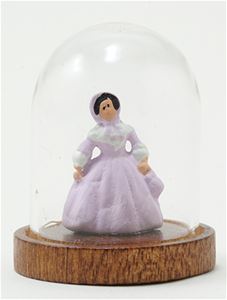 CB094 - Figurine Under Glass Dome, 1 Piece, Assorted Colors