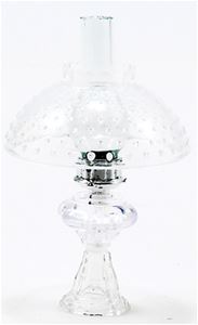 CB104C - Oil Lamp With Hobnail Shade, Clear