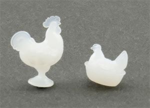 CB152 - Rooster And Nesting Hen Figurines