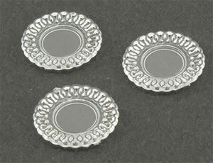 CB153CL - Lace-Edged Plates, 3 Piece Crystal Clear