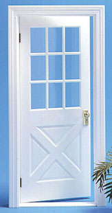 CB2528 - Colonial Crossbuck Door with Mull