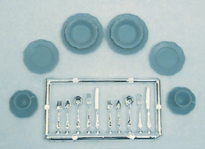 CB2601 - M-162B Dishes &amp; Silver Minikit, Blue