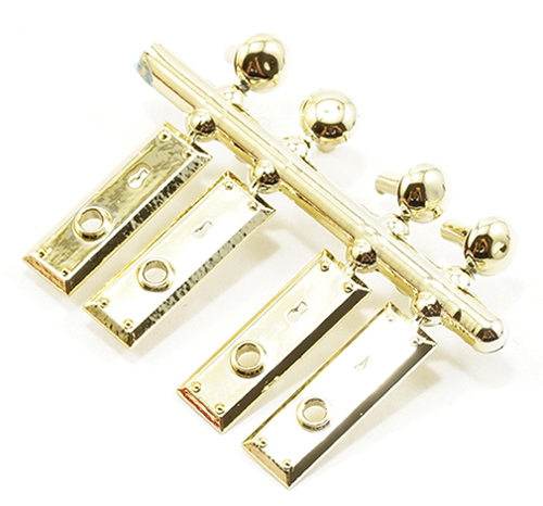 CB2724 - Door Hardware Gold 4 Knobs/4 Plates