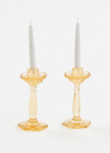 CB66A - Candlesticks, Amber