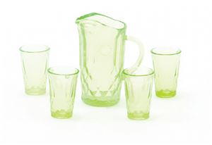 CB88G - Pitcher with 4 Glasses, Green