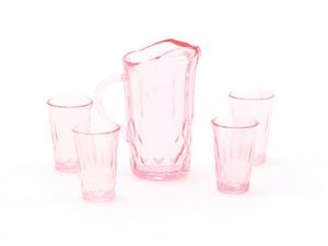 CB88P - Pitcher with 4 Glasses, Pink