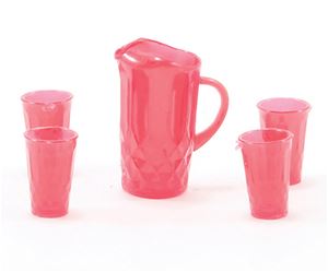 CB88R - Pitcher with 4 Glasses, Red