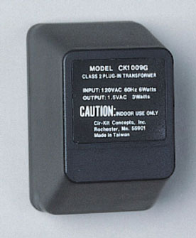 CK1009G - 1.5 Plug-In United States Transformer, 3 Volt
