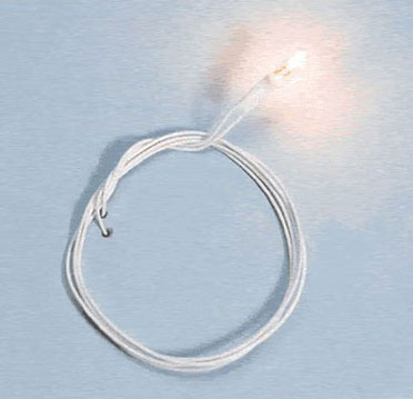 CK1010-18 - Gow Bulb with 8 Inch White Wire, 3V