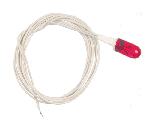 CK1010-33B - 18V Large Gow Bulb, Red with  15 Inch Wh Wire