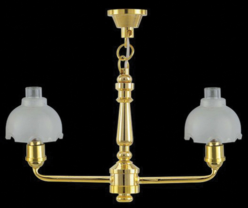 CK3007 - 2 Up-Arm Bell Shade Chandelier