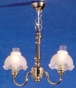 CK3013 - Chandelier 2-Arm Fluted Shade